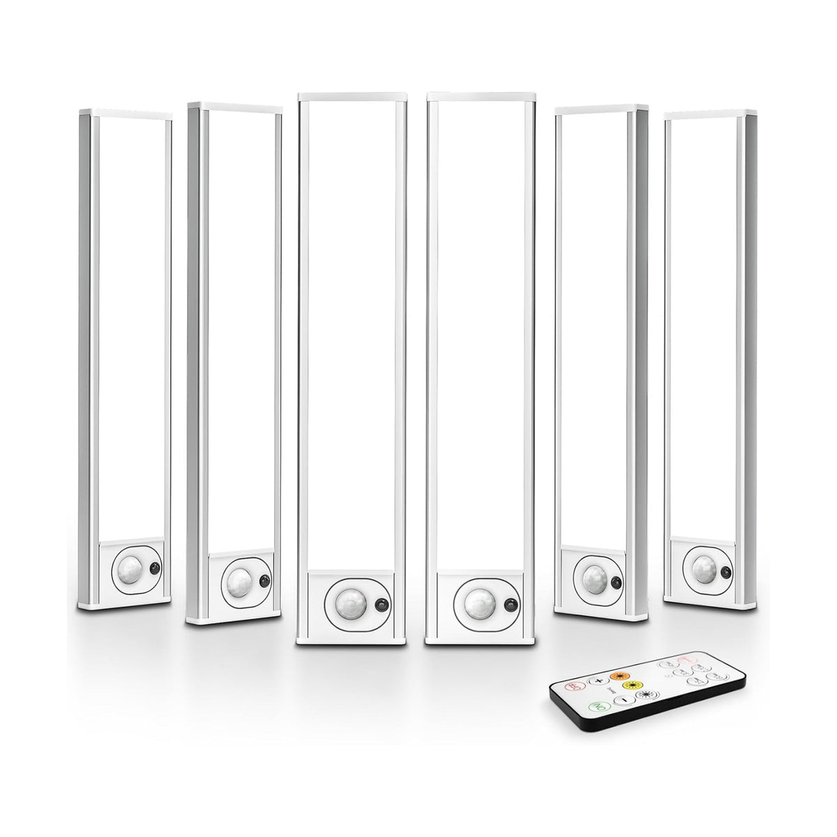 6Pack 7.8inch Under Cabinet Lighting, Rechargeable Motion Sensor Light Wireless Indoor, Dimmable 3 Color Temps Closet