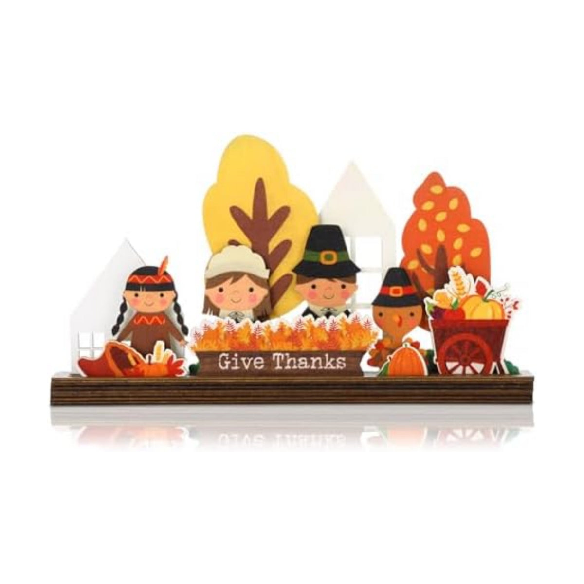 Thyle 13 Pcs Thanksgiving Wooden Tabletop Decoration Set, Give Thanks
