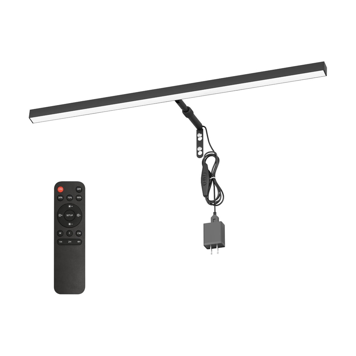 24" Plug in Picture Light for Paintings with Remote Control, 9W LED Art Display Lighting for Gallery, Dartboard