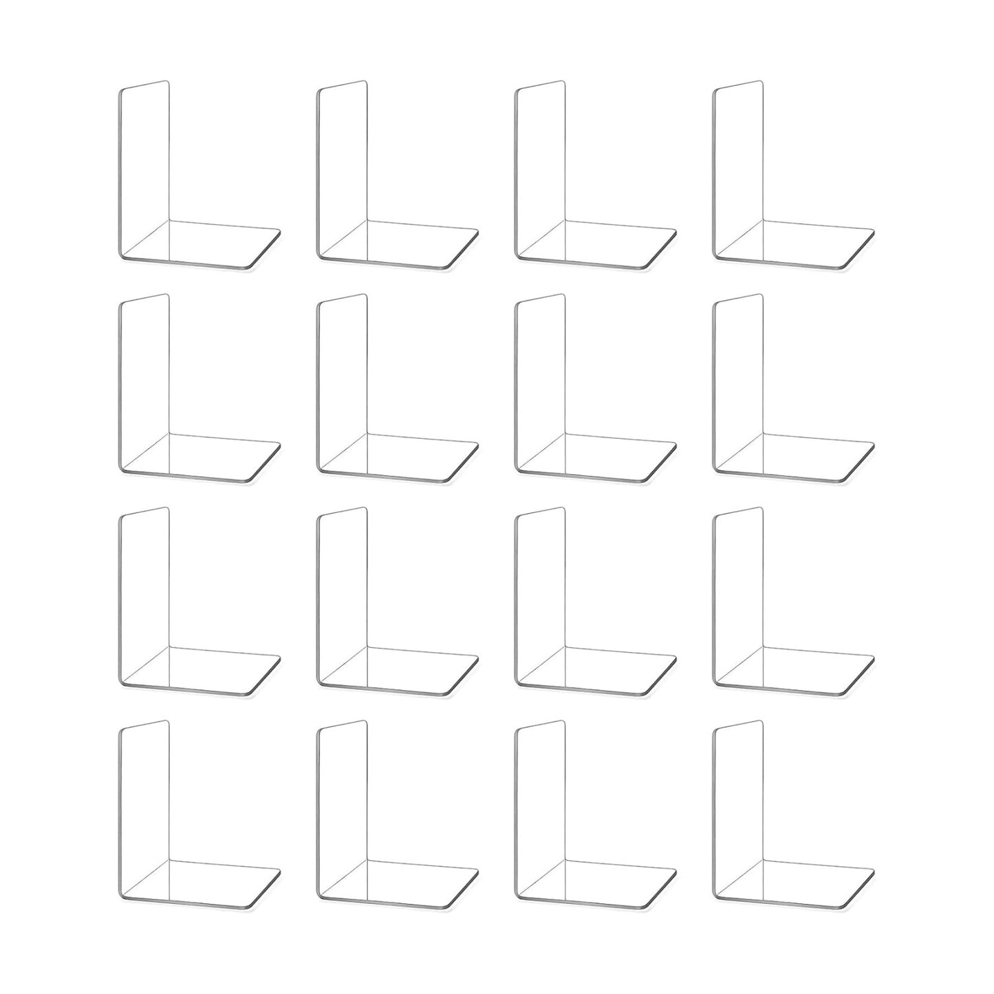 Acrylic Bookends / Bookends / Clear / Set of 16