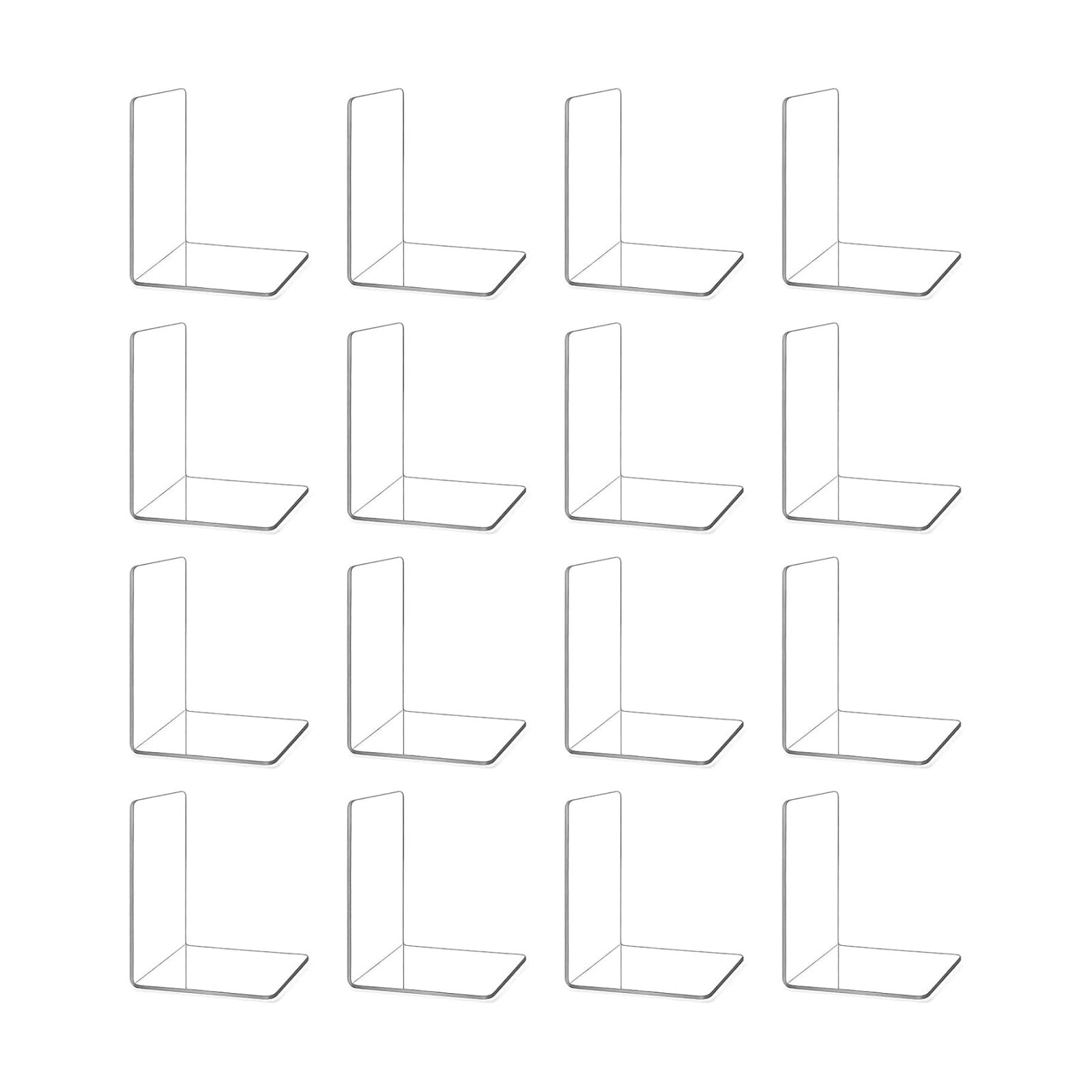 Acrylic Bookends / Bookends / Clear / Set of 16