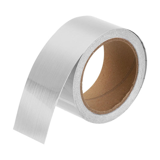 Mirror Border Peel and Stick Wood Grain Tape ft Foil Self-Adhesive / Brushed Silver / 2 x 39 / FT