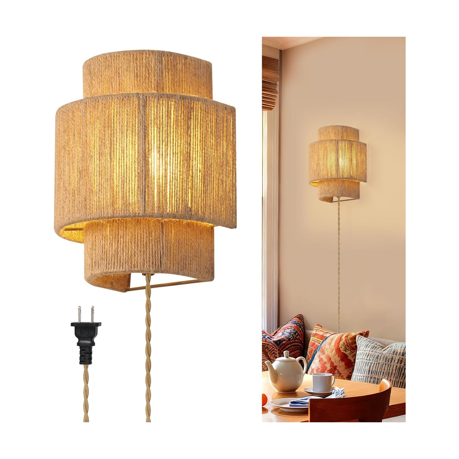 Rattan Wall Lamp / 1-pack