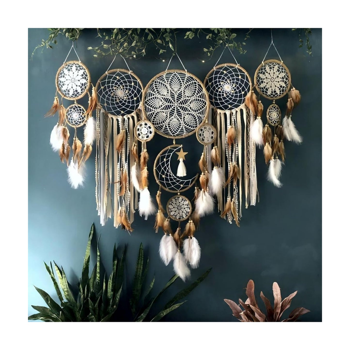Large Boho Dream Catcher / Camel