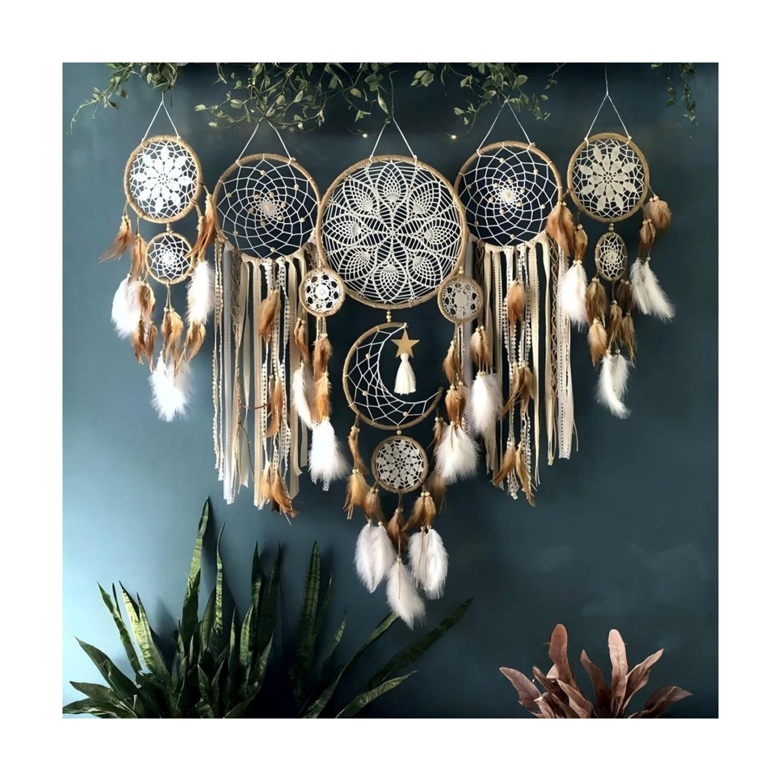 Large Boho Dream Catcher / Camel