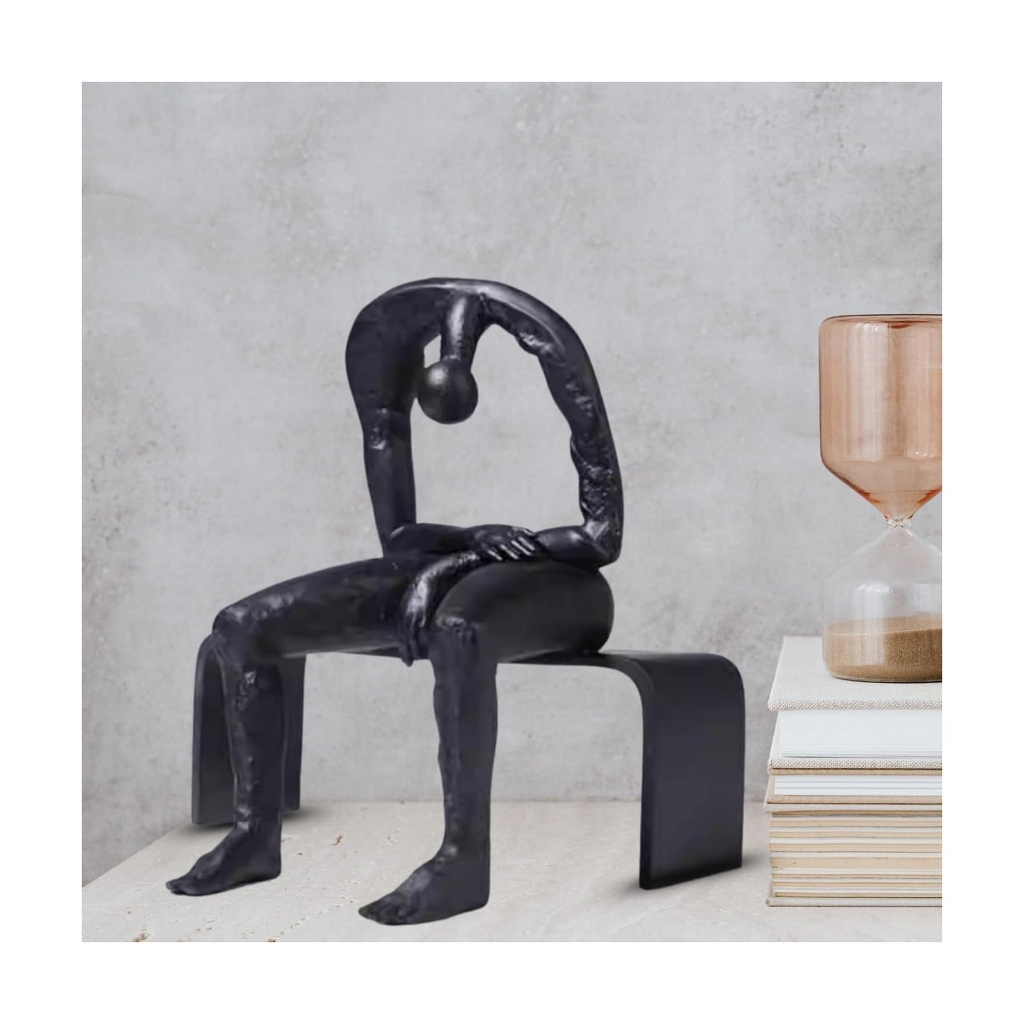 Emotional Figurine / Melancholy Sad Resin Statue / Blake / 10.6 Inch