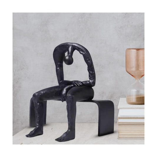 Emotional Figurine / Melancholy Sad Resin Statue / Blake / 10.6 Inch