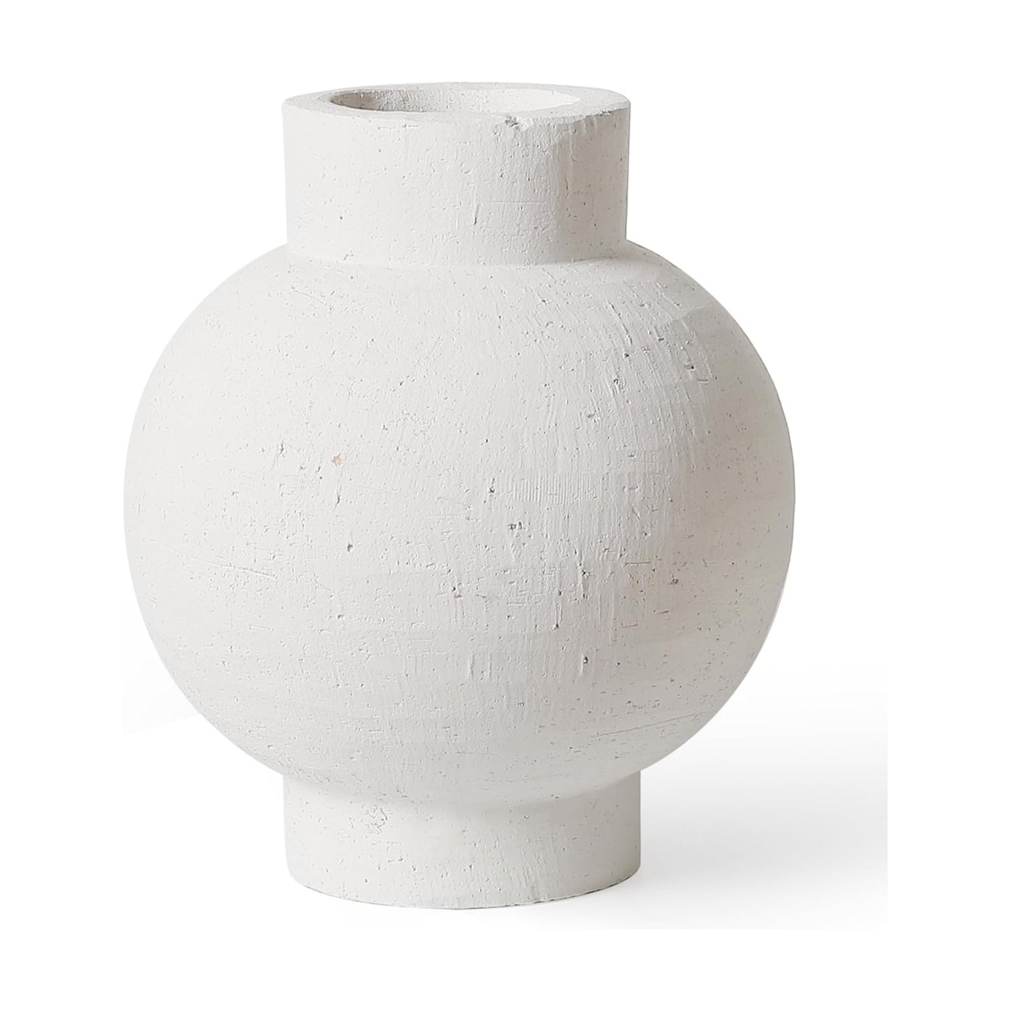 Tall White Ceramic Vase / Sandstone White-11.8 / 11.8 Inch