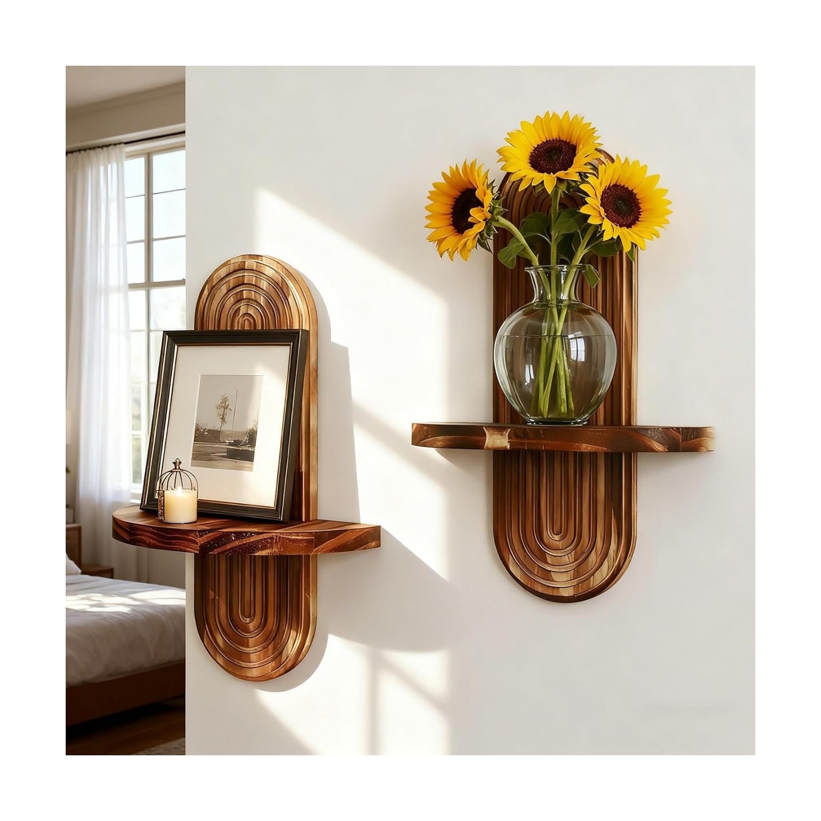 Floating Shelves / 1 Dark Brown / Set of 2