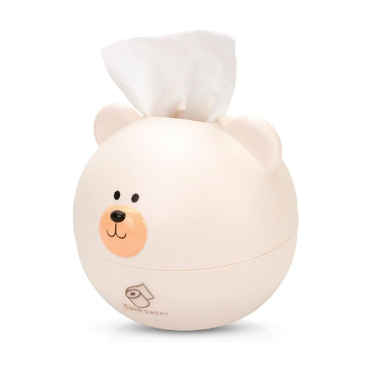 Bear Tissue Box Cover Cartoon Paper Holder Facial Dispenser Organizer for Kids Living Room Bathroom