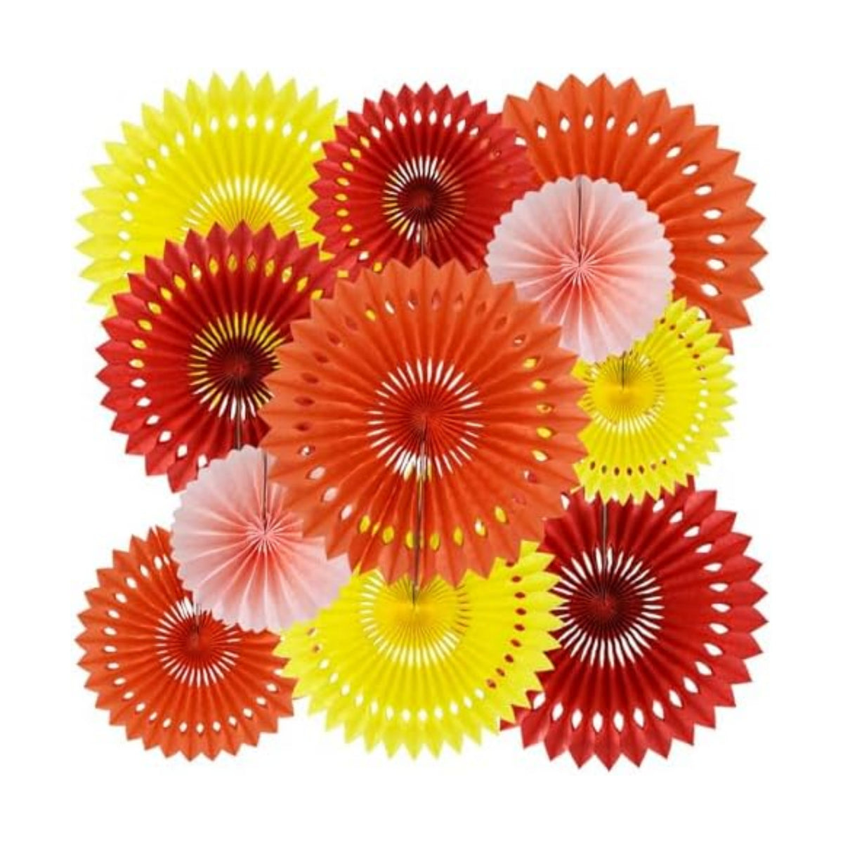 BEISHIDA Honeycomb Round Paper Fans Fall Orange Hanging Party Decoration