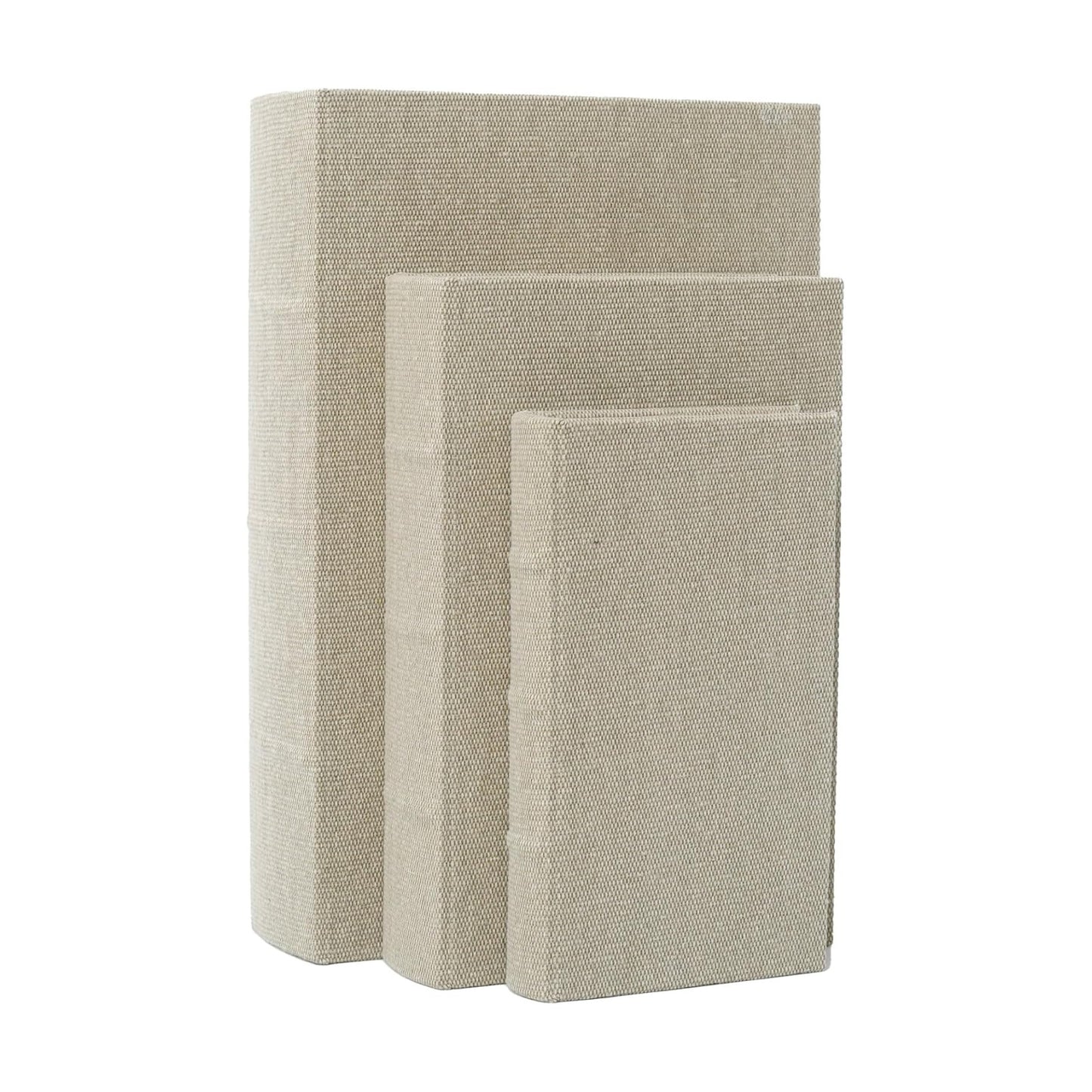 Modern Neutral Fabric Faux Books / Linen / S&M&L / Set of 3