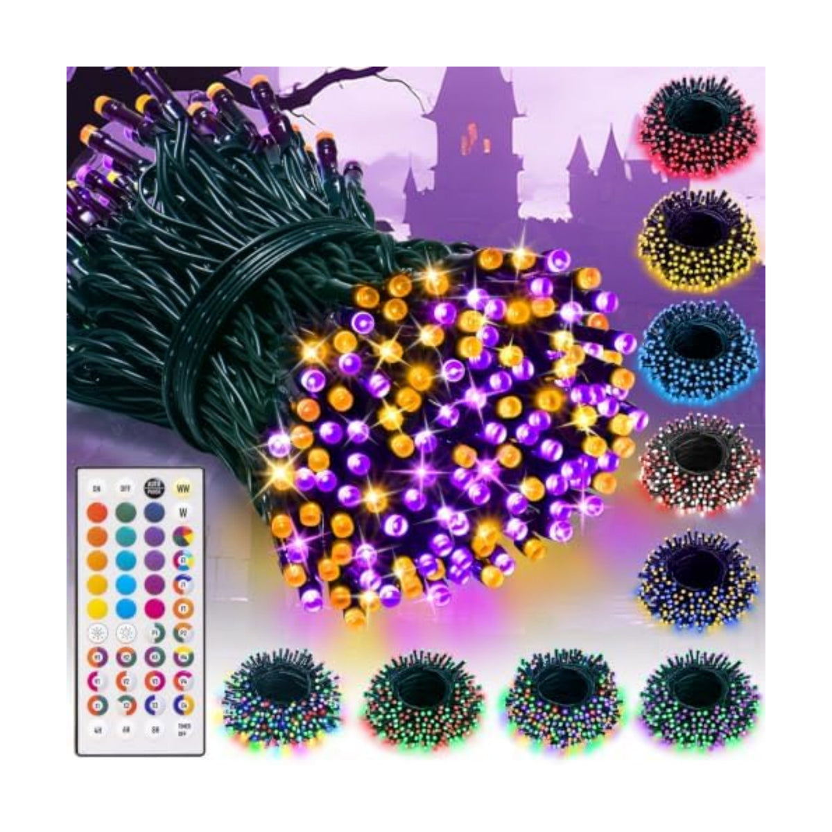 LitHome Color Changing Christmas String Lights Connectable 33Ft 100 LED
