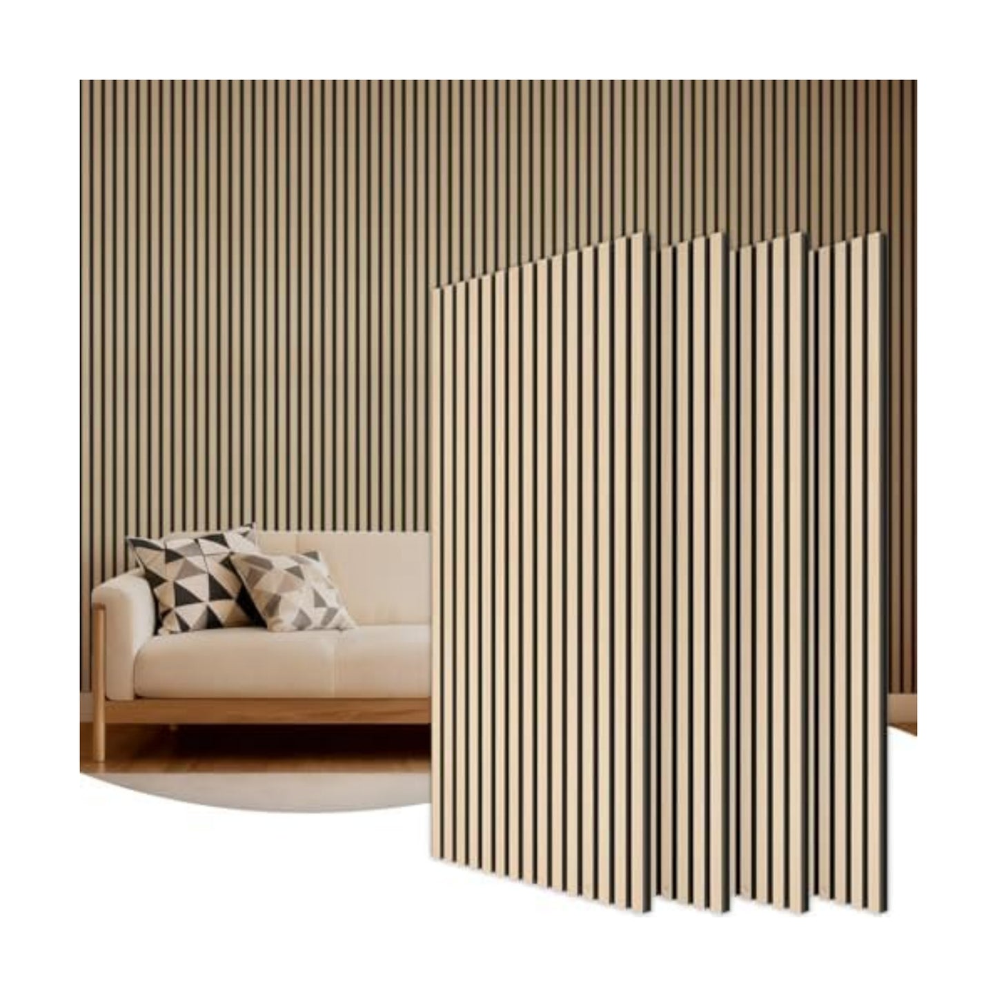 TONOR Wood Wall Panels for Interior Wall Decor-4 Pack 47.2" x 23.6"