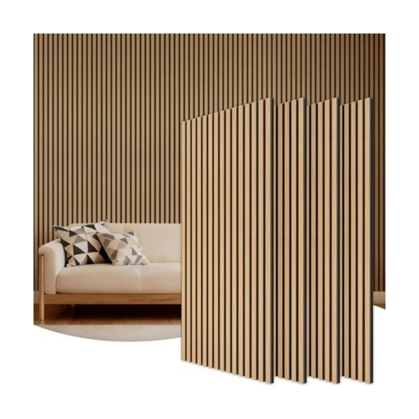 TONOR Wood Wall Panels for Interior Wall Decor-4 Pack 47.2" x 23.6"