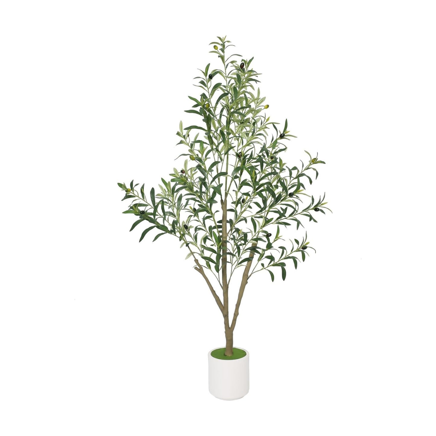 Planter / Faux Olive Tree Olive Trees Artificial Indoor / White / 5 ft