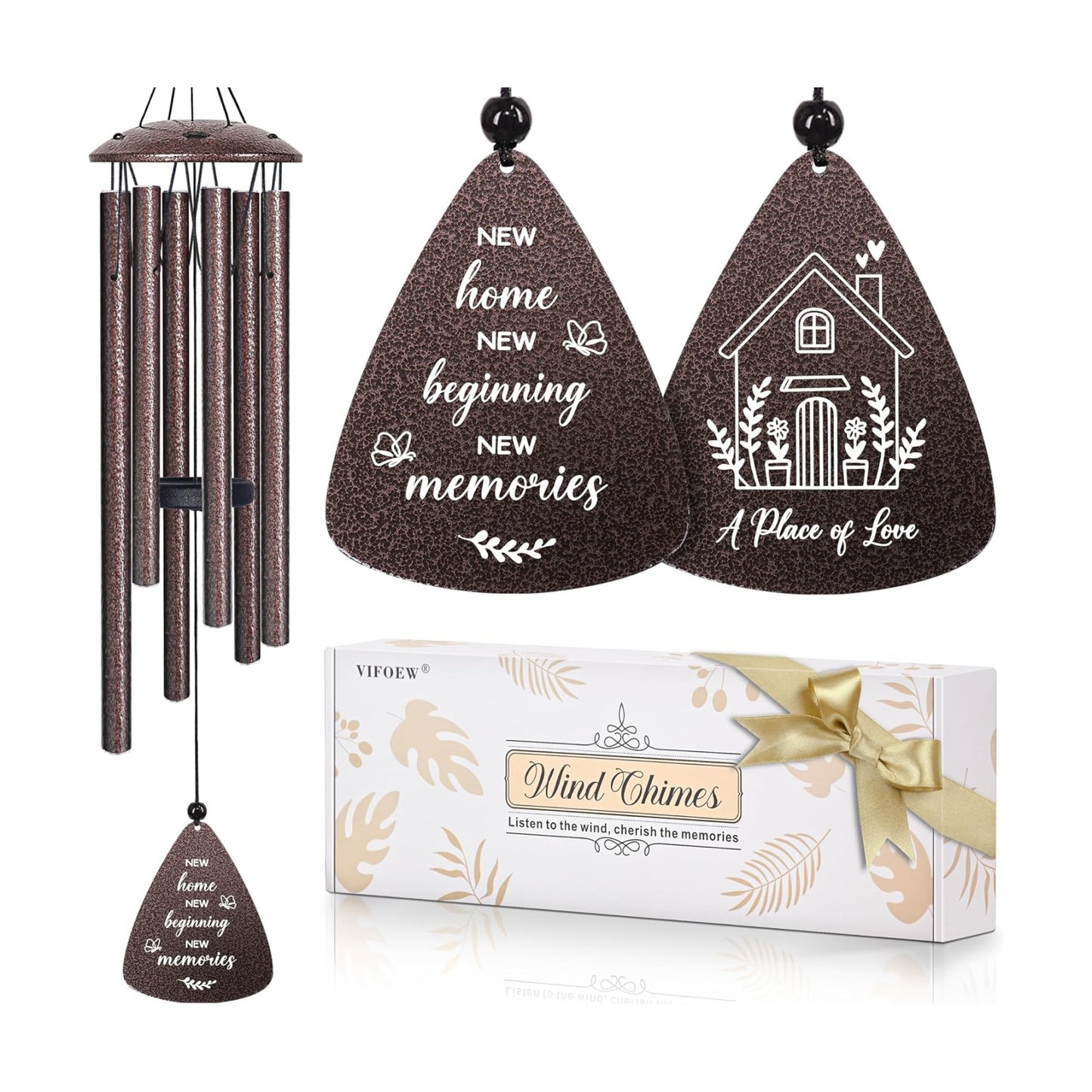 House Warming Gifts New Home, 32" Bronze Wind Chimes Housewarming Gifts