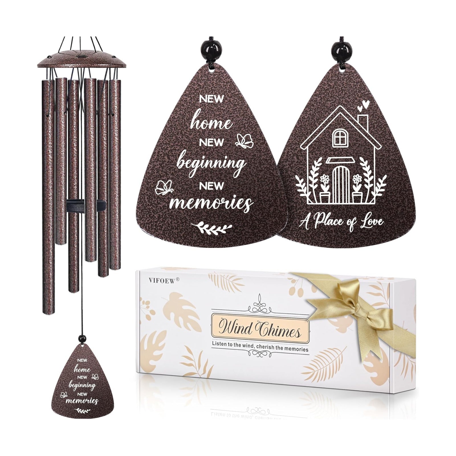 House Warming Gifts New Home, 32" Bronze Wind Chimes Housewarming Gifts