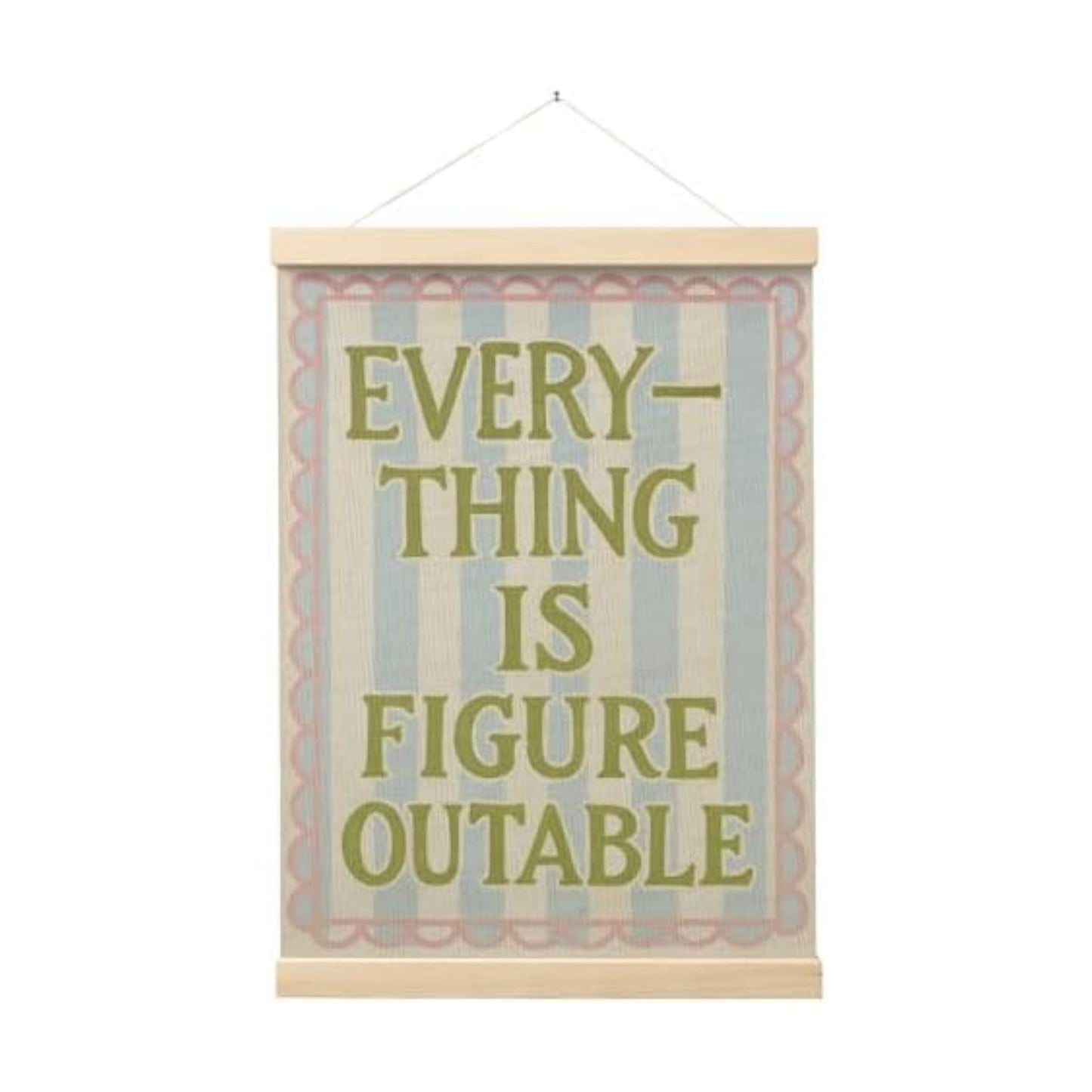 FGFK Everything Is Figureoutable Wall Art Poster Hanger Frame, Motivational Office Decor, Dopamine Positive