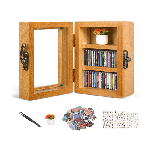 60 Mini Books / Walnut Wood / Small