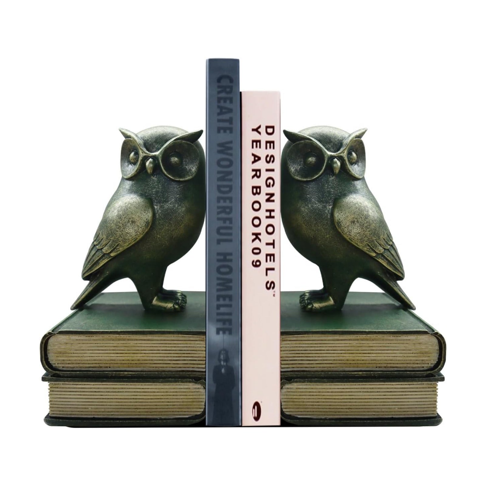 Book Ends / Owl Decorative Bookends / Retro Bronze