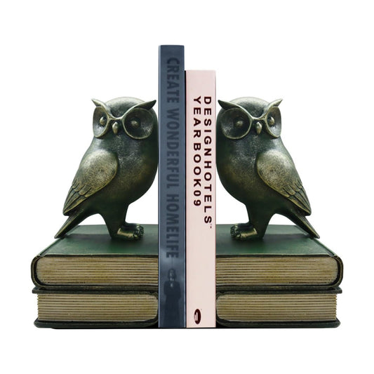 Book Ends / Owl Decorative Bookends / Retro Bronze