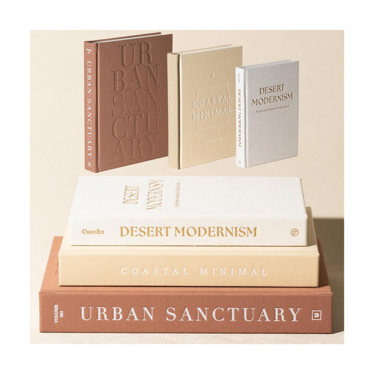 Real Linen Hardcover Books / Set of 3