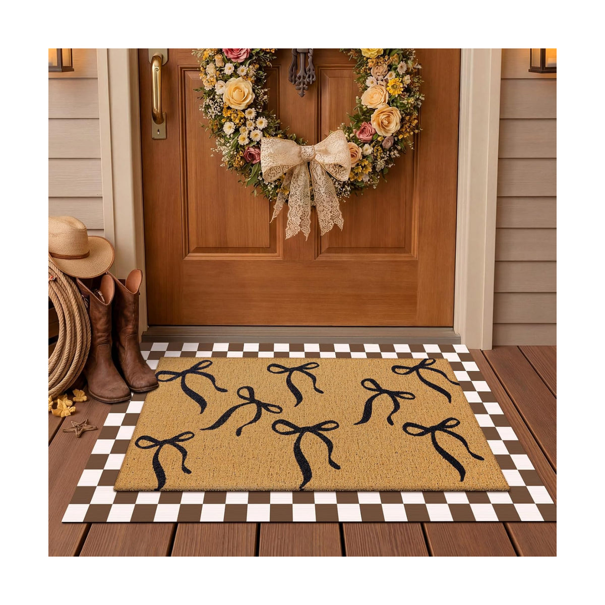 Tinideya 2 23.6 X 35.4 Inches Boho Bows White Brown