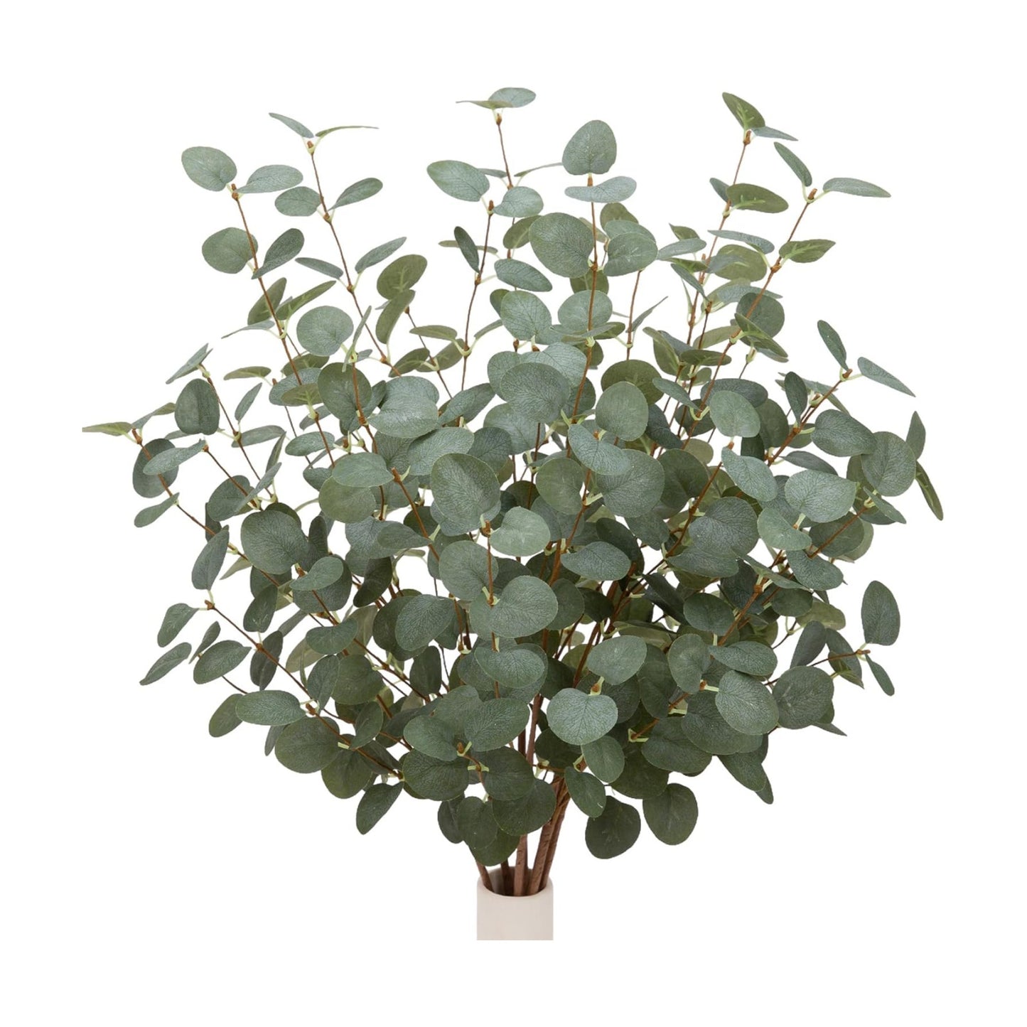 27" Eucalyptus Stems Greenery Stems Eucalyptus Leaf Spray in Green Silk / Dark Green / Set of 6