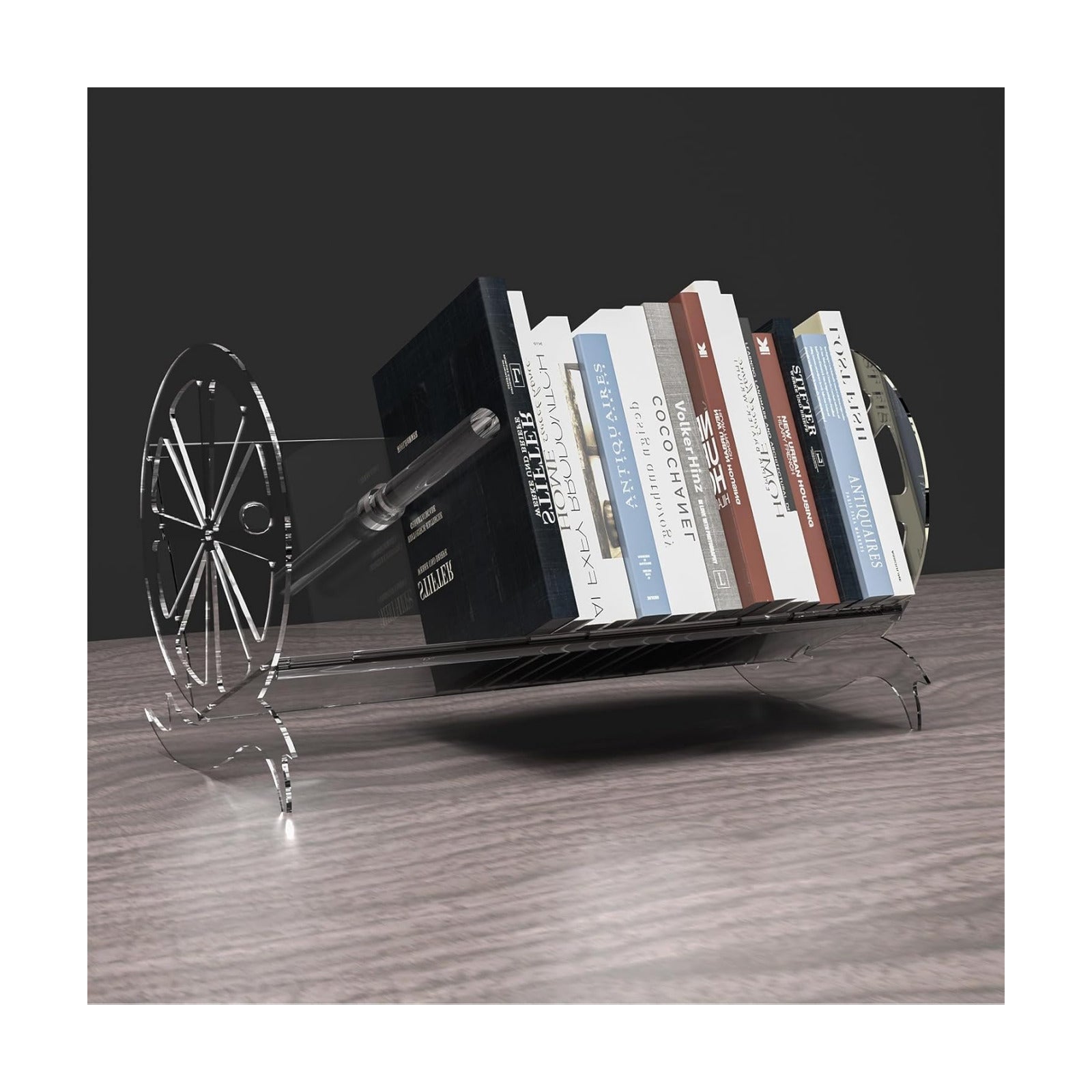 Desktop Bookshelf Rack Acrylic Storage Organizer
