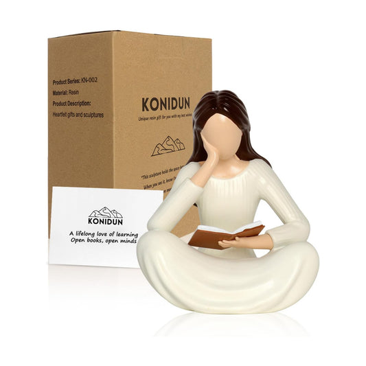 Modern Book Lover Gift for Women / Beige