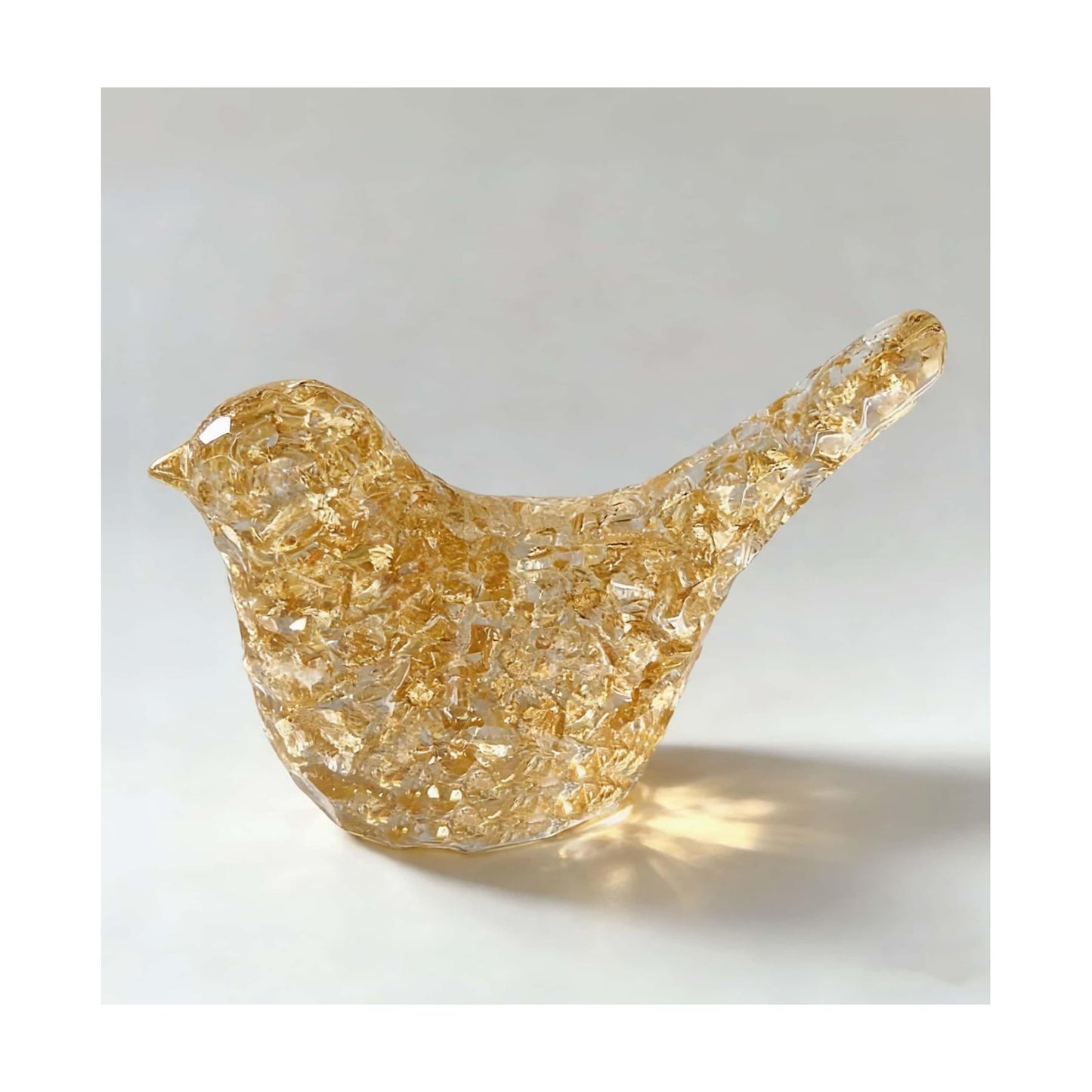 Goldfoil Glitter Bird Figurines Staue Minimalist Home Decor Accents / Gold Glitter