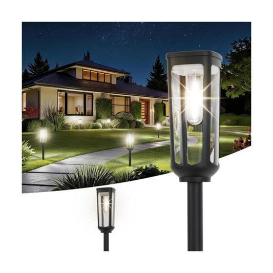 JEJOT Solar Pathway Lights Outdoor Waterproof, 2 Pack Solar Walkway Lights