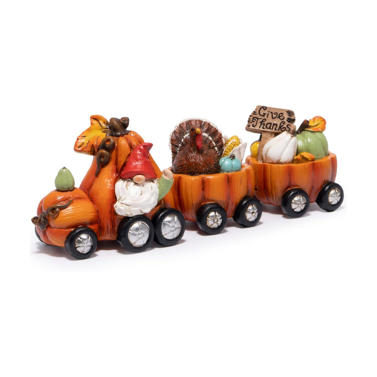 Hodao Fall Pumpkin Train Decoration Indoor,Thanksgiving Gnome Centerpiece