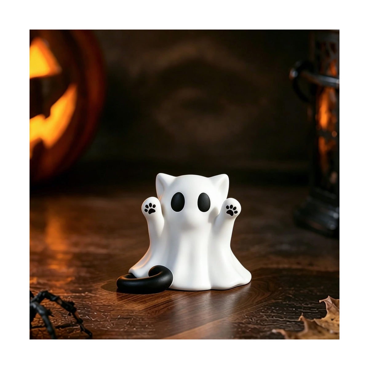1 Pcs Halloween Ghost Figurine Spooky Unique Cat Mini Figurines