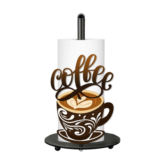 Coffee Paper Towel Holder, Coffee Decor for Countertop Cute Vintage Home Table, Housewarming Birthday Gifts for Cafe Lovers