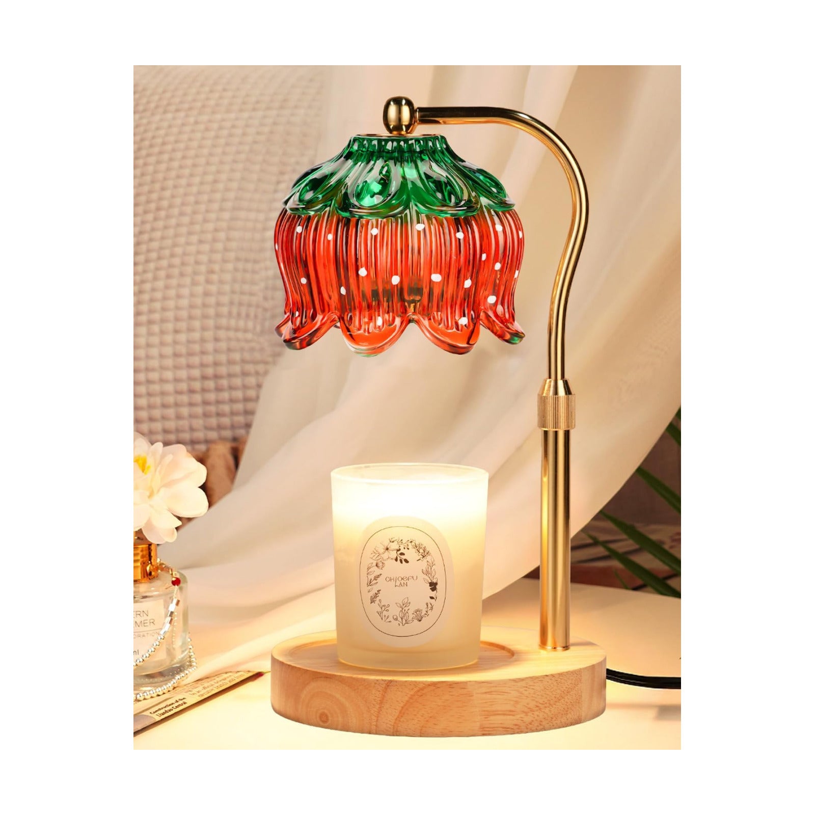 Funistree Flower Candle Warmer Lamp with Timer, Dimmable Candle Lamp Warmer, Christmas Birthday Gifts for Women Mom
