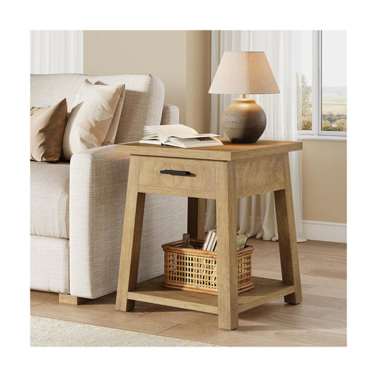 2 -Tier Wooden End Table