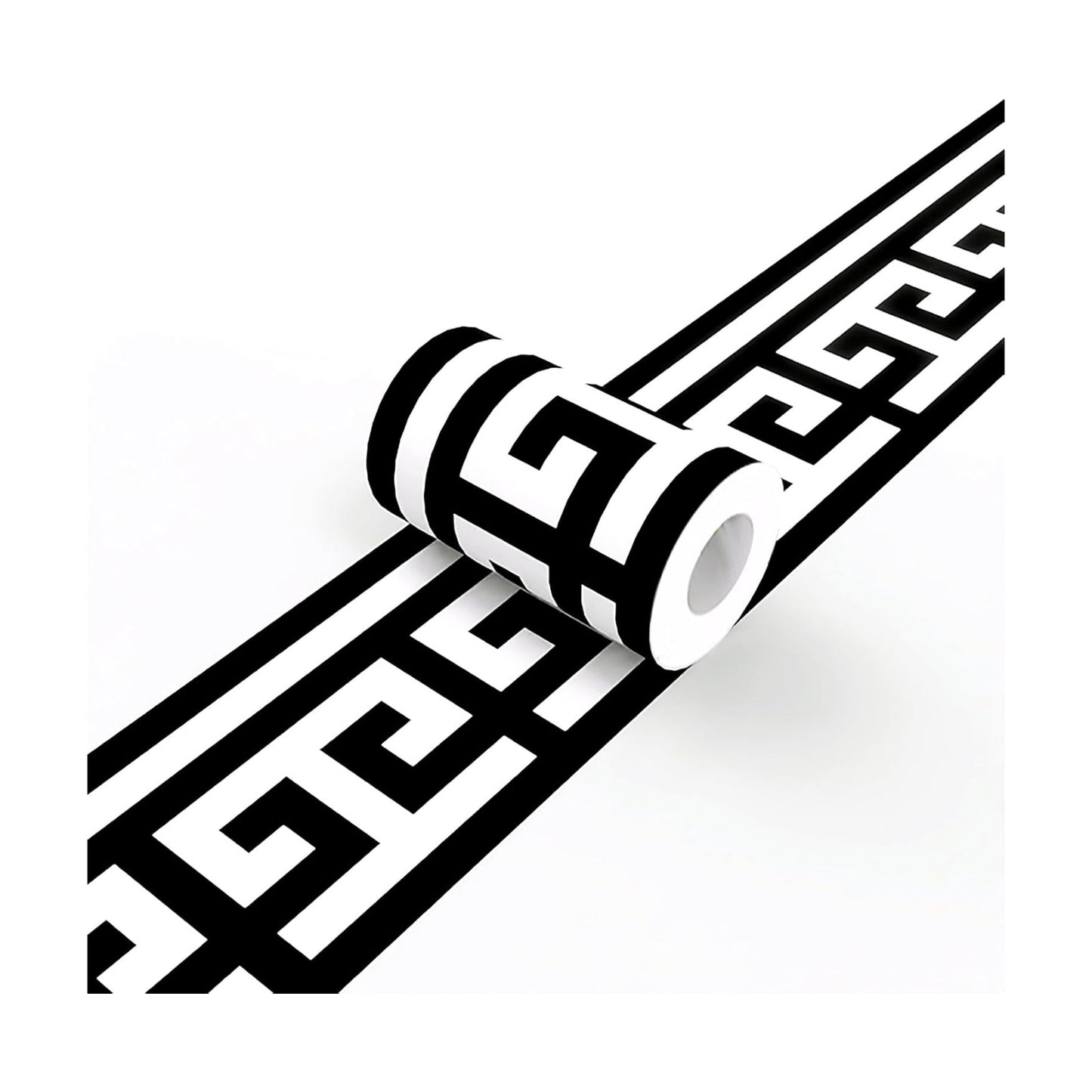 Black and White Wallpaper Border Trim Peel and Stick Boarders Self / Black/white / 3.9 x 196.8