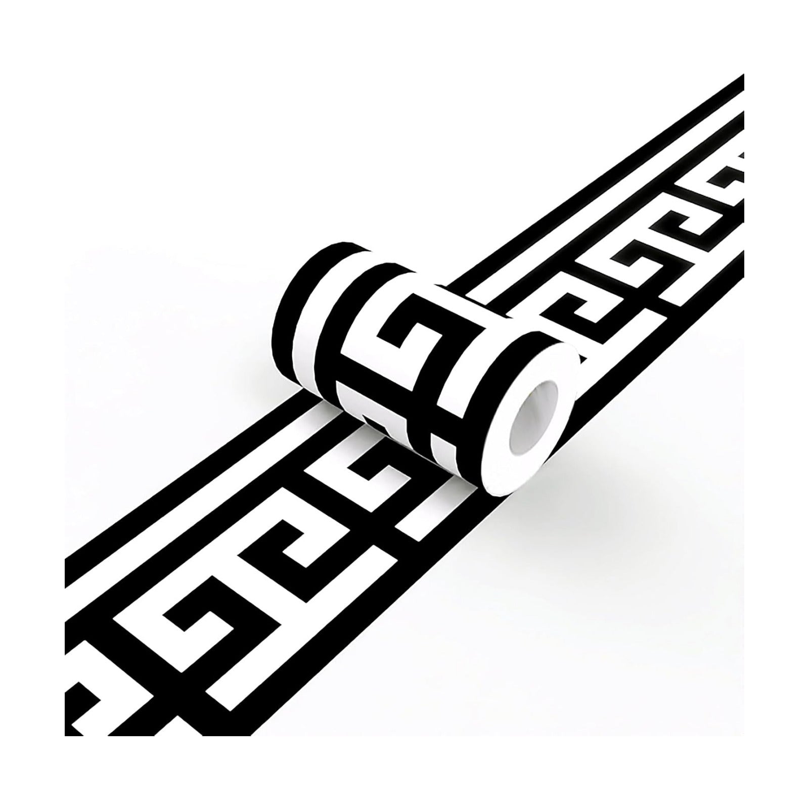 Black and White Wallpaper Border Trim Peel and Stick Boarders Self / Black/white / 3.9 x 196.8