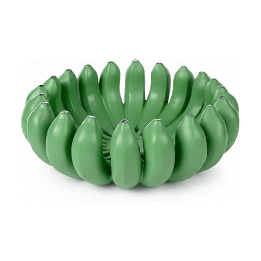 Banana fruit bowl holder Handcrafted Art Centerpiece / Green / 12 Inch