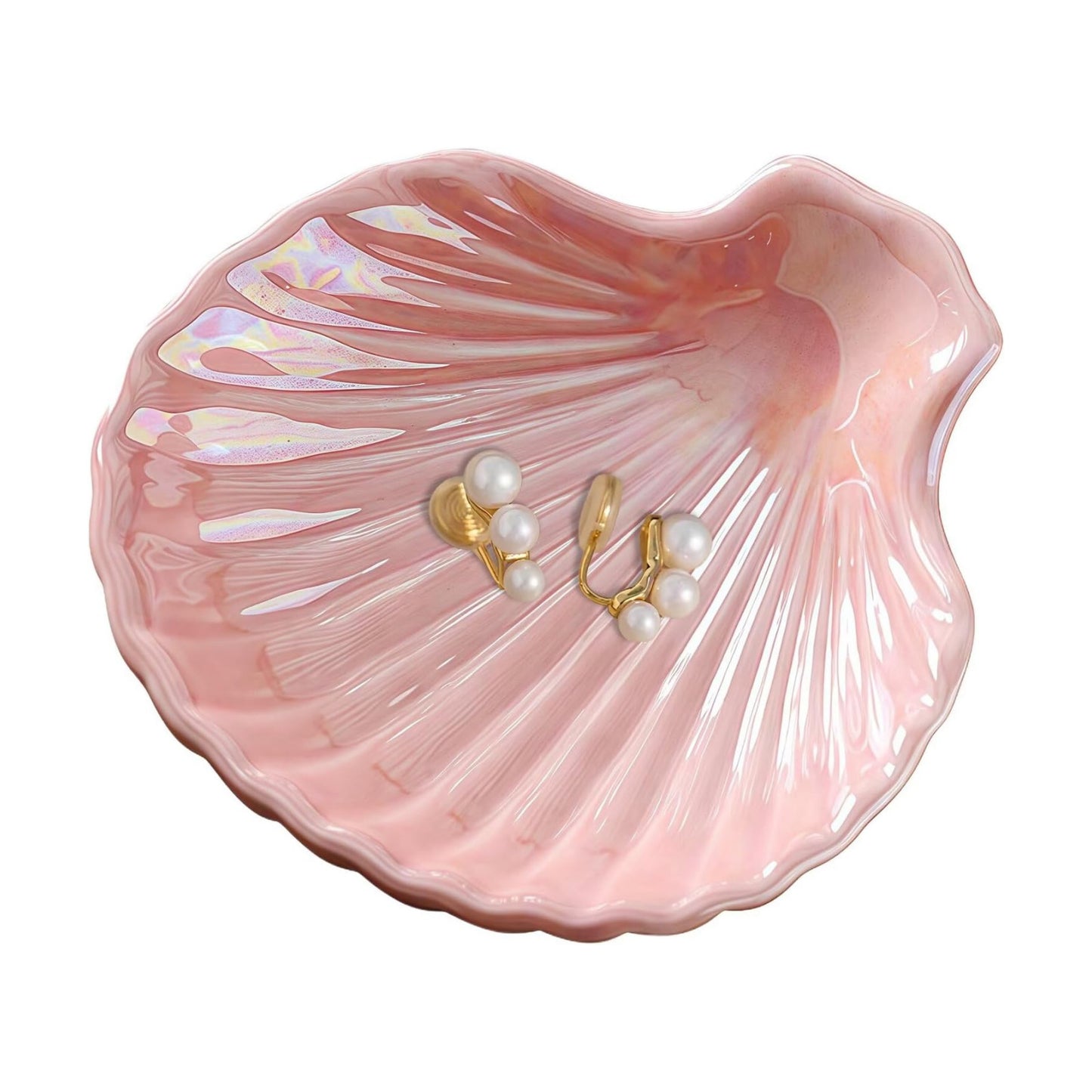 Iridescent Surface Jewelry Tray / Pink