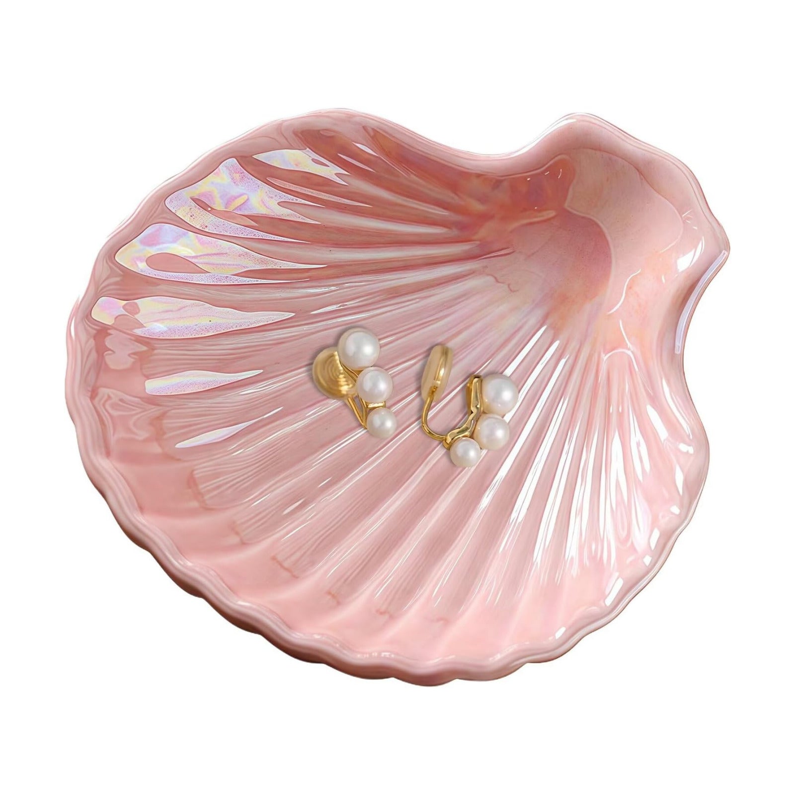 Iridescent Surface Jewelry Tray / Pink