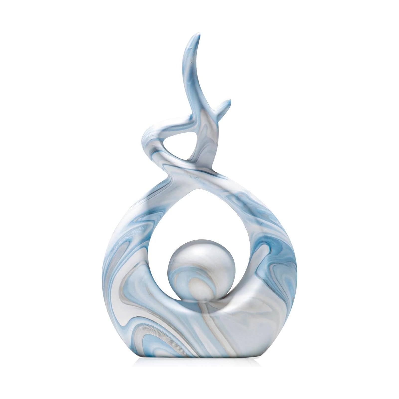 Ceramic Statues Coffee Table Decor / Blue Marble 11475 L