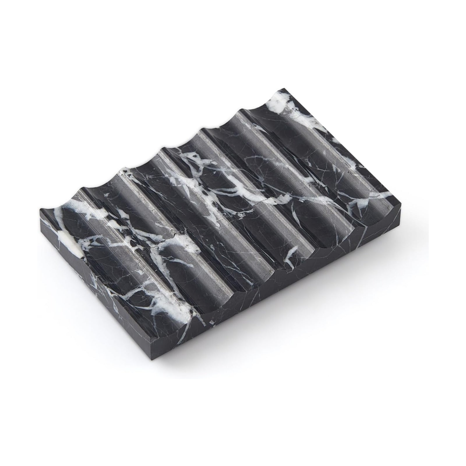 Non-Ceramic/Non-Resin Stone soap Tray（ ） / Black / 4.72*3.15inch