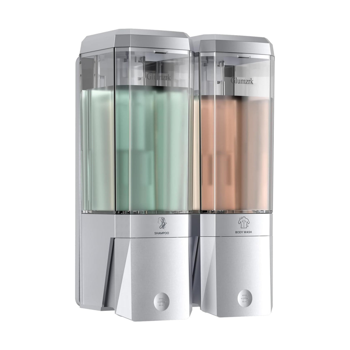 Shampoo and Conditioner Dispenser 2 Chamber No Drill Shower Soap Dispenser Wall Mounted Shampoo Conditioner Body Wash