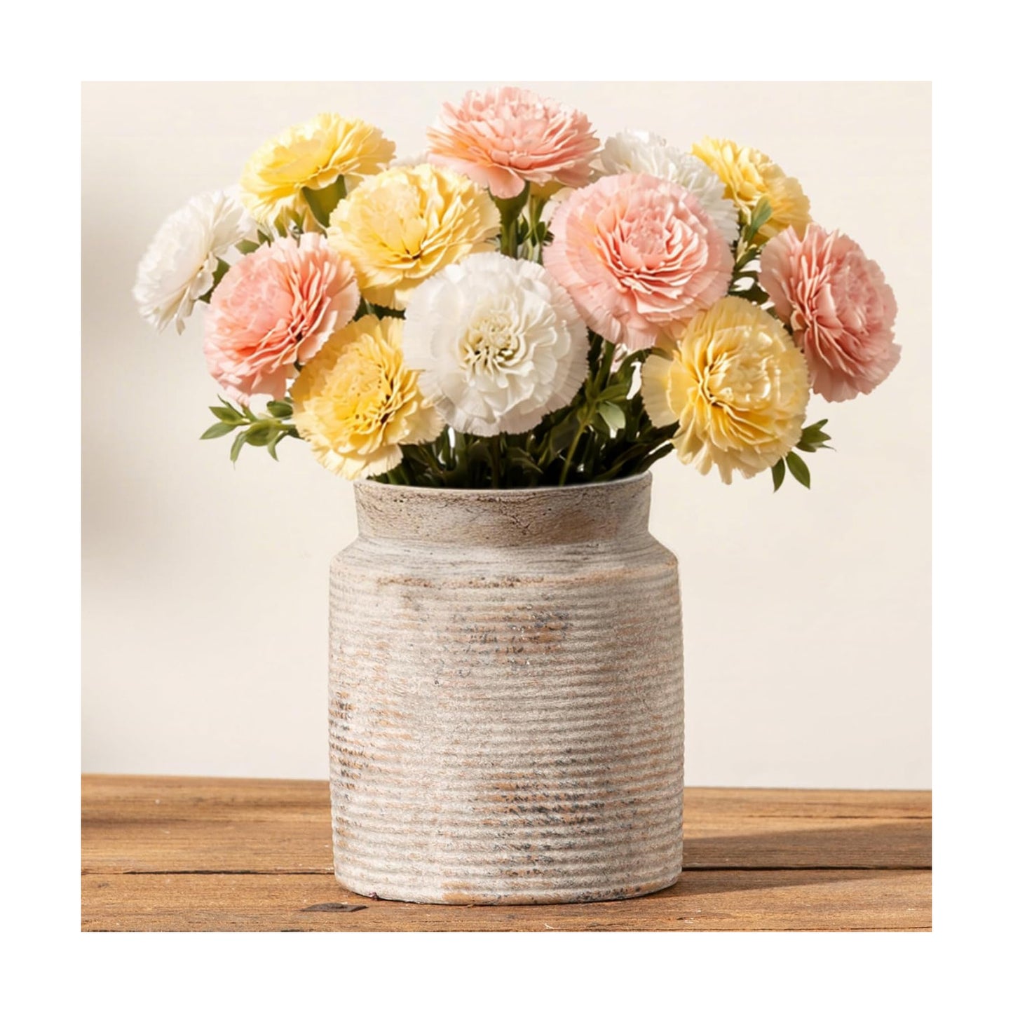 Ceramic Flower Vase Farmhouse Rustic Vase / 01-s-terra / 6.5 Inch