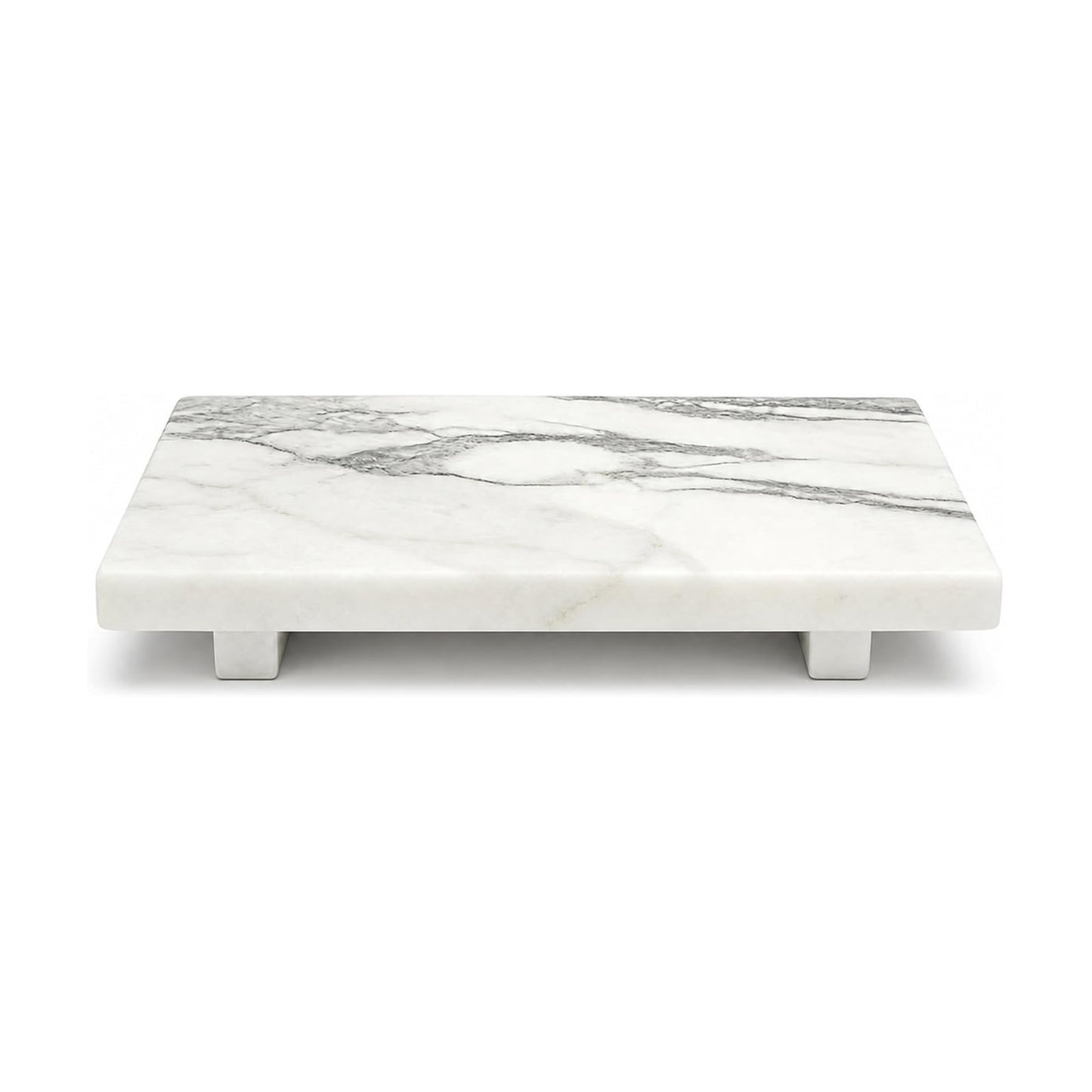 Candle / Natural Marble Pedestal Stand / White / 9.84 Inch