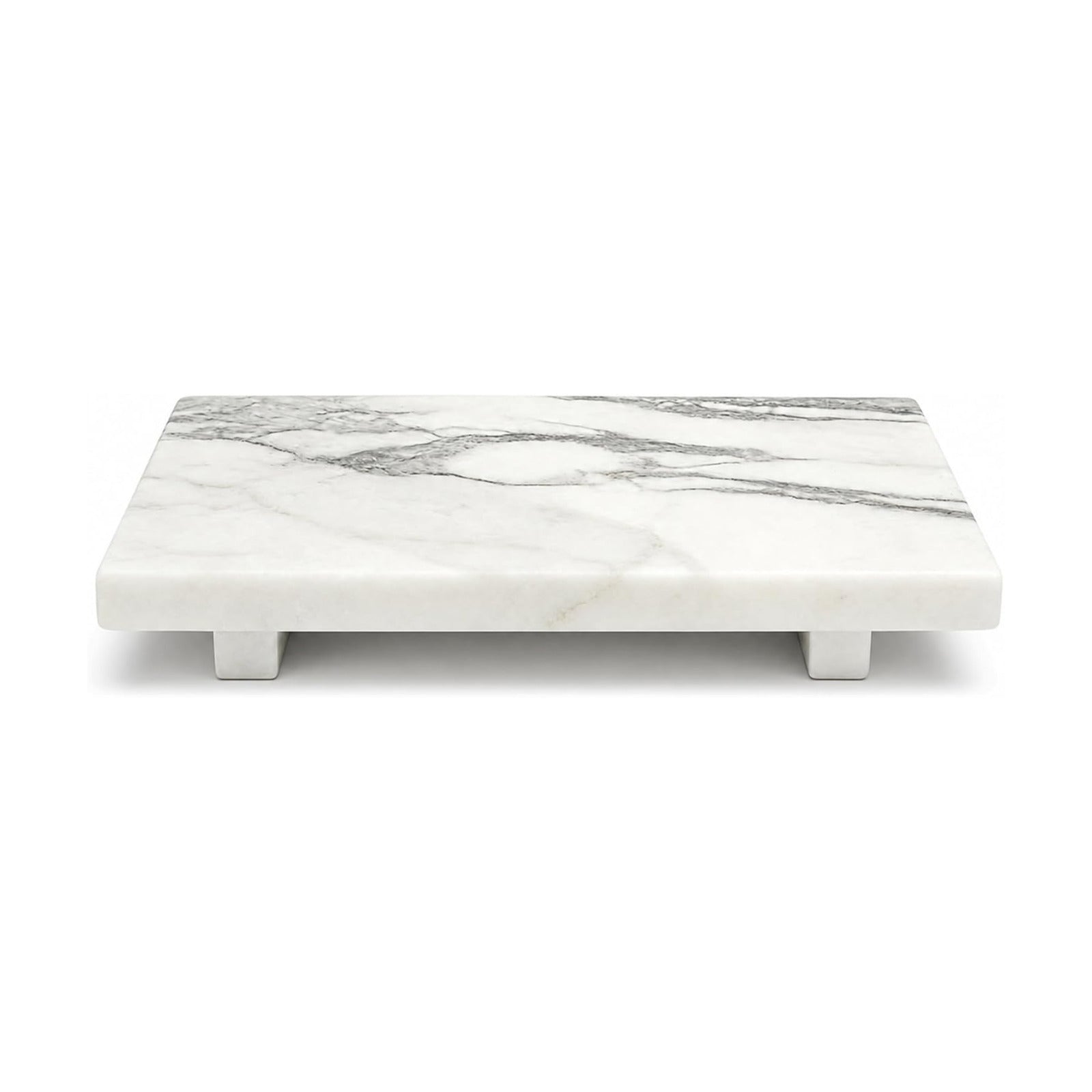 Candle / Natural Marble Pedestal Stand / White / 9.84 Inch