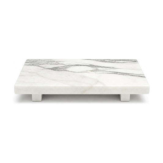 Candle / Natural Marble Pedestal Stand / White / 9.84 Inch